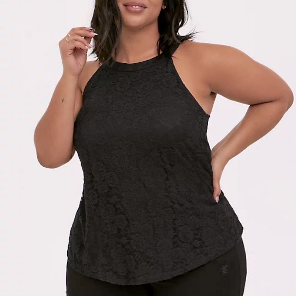 Torrid Black Lace “Goddess” Tank